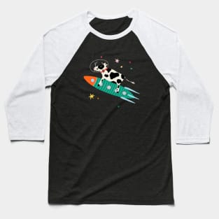 Cow in Space Baseball T-Shirt